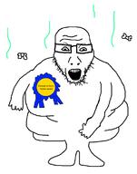 arm award bald beard blue fat flies foot furry glasses hand leg open_mouth redraw stinky teeth variant:markiplier_soyjak // 608x773 // 67.7KB