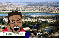 angry baghdad brown_eyes brown_skin flag flag:iraq glasses hair i_hate iraq iraqi mustache open_mouth phone shroogi soyjak stubble text variant:feraljak // 2000x1312 // 1.9MB
