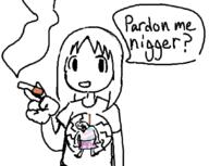 anime anime_female azumanga_daioh cigarette clothes hanging kasuga_ayumu purple_hair question_mark rope smoke sonnenrad speech_bubble szukana_daioh tranny transgender_flag tshirt variant:bernd // 849x676 // 35.4KB