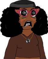 beanie black_skin front_facing glasses happy looking_at_you necklace open_mouth soyjak soylent_(creamy_chocolate) subvariant:soyniqua transparent_background trend:doctos variant:soytan // 400x490 // 28.2KB