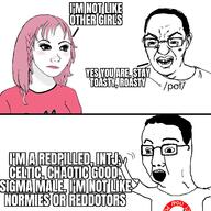 chud comic female impact_font nazism pol_(4chan) soyjak text thing_japanese variant:chudjak variant:eric_butts // 1352x1352 // 301.3KB