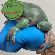 big_ass_frog fat frog green_skin pepe pepe_the_frog realistic smile variant:gapejak // 608x608 // 494.9KB