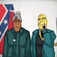 2soyjaks asian clothes confederate hat jacket jpegmafia laughing music necklace nigger subvariant:neutralplier variant:cobson variant:markiplier_soyjak // 556x557 // 361.5KB
