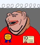 2soyjaks amerimutt award hair id_card immigration mask or_something stubble subvariant:impish_amerimutt transparent_background variant:impish_soyak_ears variant:meximutt wall // 888x1000 // 39.4KB