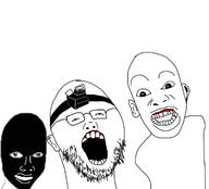 black_skin ear glasses open_mouth soyjak stubble variant:unknown // 1194x1080 // 134.6KB