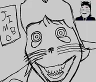 animal artist:quickslaughter bloodshot_eyes cat cat_ear clothes eyebags hair jeff_the_killer jimbo_(namefag) meta:namefags moistpepper_(user) nose smile subvariant:massjak subvariant:massmeowjak suit suit_and_tie variant:gapejak whisker // 753x645 // 212.1KB