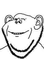 ear smile soyjak stubble variant:impish_soyak_ears wink // 598x800 // 31.2KB