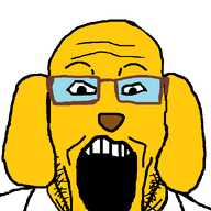 animal clothes dog ear first_janny_image glasses janny jannyplier markiplier open_mouth snout soyjak stubble thrembo variant:markiplier_soyjak yellow yellow_skin // 600x800 // 66.6KB