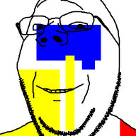 animated closed_mouth glasses looking_at_you smile soyjak stubble subvariant:wholesome_soyjak teeth trend:colorjak variant:gapejak webdriver_torso youtube // 600x800 // 210.6KB