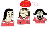 3soyjaks anime azumanga_daioh female i_hate kagura_(azumanga_daioh) kasuga_ayumu nazism sakaki_(azumanga_daioh) school_uniform smile subvariant:science_lover takino_tomo thrembo variant:chudjak variant:impish_soyak_ears variant:markiplier_soyjak // 3123x1646 // 272.5KB