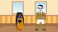 adolf_hitler brainrot chicken_nugget chud cotton_eye_joe cursor gegagedigedagedago glasses hair like max_design_pro nugget open_mouth subvariant:chudjak_front subvariant:obsessedchud swastika text transformation variant:chudjak variant:soytan video // 1280x720, 14.1s // 28.8MB