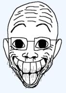 big_eyes big_forehead big_mouth big_teeth ear forehead_lines glasses smile stubble template variant:unknown // 361x506 // 10.7KB