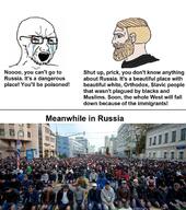 bloodshot_eyes christianity crying glasses islam nordic_chad open_mouth orthodox_church russia soyjak stubble text variant:soyak // 1130x1280 // 266.1KB