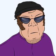 accessory beanie beard brunette brunette_hair closed_mouth clothes enemy frown full_head glasses goon goon_(lego_batman_the_videogame) green_shirt grin hair hat lego_batman_the_videogame neutral shades teeth teeth_showing transparent_background variant:feraljak video_game white_skin // 1025x1025 // 34.8KB