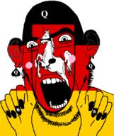 bbc blush country ear facial_mark flag flag:lower_saxony forehead_mark germany glasses hair hand lower_saxony nose_piercing nose_ring open_mouth painted_nails queen_of_spades soyjak stubble subvariant:slutson subvariant:spadeson tattoo variant:cobson // 723x861 // 116.3KB