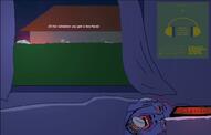 animated bed bloodshot_eyes crying glasses hand lipstick music open_mouth piracy poster purple_hair sleeping sound soyjak stubble text tongue tranny variant:bernd video yellow_teeth // 1000x640, 14.3s // 2.0MB