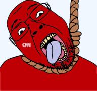 cnn hanged hanging news open_mouth red_skin rope soyjak suicide tongue variant:bernd // 1677x1569 // 244.0KB