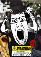 1920s black_shirt bowler_hat car cigarette decadejak felix_the_cat glasses gun hand hands_up history jazz kkk multiple_people roaring_twenties rose saxophone smoke soyjak staff stubble telephone thompson_submachine_gun variant:ppp warning // 1000x1377 // 1.3MB