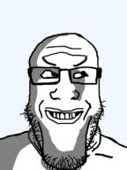 glasses ominous shadow smile smirk soyjak template variant:markiplier_soyjak // 600x800 // 28.6KB