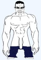 arm big_penis buff closed_mouth clothes ear full_body glasses hair hand penis smile subvariant:obsessedchud template transparent_background variant:chudjak // 1464x2120 // 71.1KB