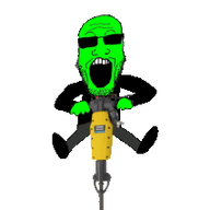 animated clothes crazed full_body glasses glowing glownigger green_skin hand jackhammer open_mouth shoe soyjak stubble sunglasses teeth transparent_background variant:markiplier_soyjak // 213x255 // 149.1KB