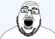 beard crooked_teeth glasses open_mouth retard soyjak template transparent_background variant:brightson // 1068x763 // 21.6KB
