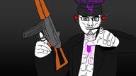 a10_eyes abs admiral_avvakened_(namefag) ak-47 artist:admiral_avvakened dark_background duster glasses hatred hatred_(game) i_look_like_this kiseru meta:namefags meta:op_took_a_selfie_of_xerself meta:tagme moustache muscles muscular_male not_important pointing pointing_at_viewer self_insert smile smoking stubble subvariant:muscular_chud the_avvakened variant:chudjak // 1920x1080 // 87.5KB