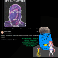 antimatter bird subvariant:neutralplier text twitter twitter_immigrant umamusume variant:alicia variant:markiplier_soyjak xitter zoomer_hair // 4000x4000 // 5.1MB
