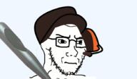 baseball_bat baseball_cap clothes concerned frown glasses hat headset scout_(tf2) soyjak stubble team_fortress_2 valve variant:soyak video_game // 900x525 // 151.8KB