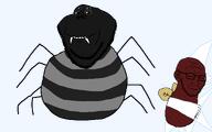 bug closed_eyes fangs fat fly implied_death spider variant:impish_soyak_ears variant:soyak web // 1724x1080 // 68.6KB