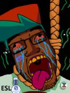 ack bloodshot_eyes boyfriend_(friday_night_funkin') discord discord_logo_facial_mark esl facial_mark flag:minor_attracted_person fnf_pedo friday_night_funkin' hanging map_(pedophile) pedophile rope stubble subvariant:chudplier teeth tongue variant:markiplier_soyjak yellow_teeth // 600x800 // 372.5KB