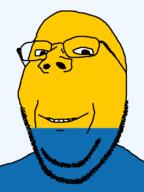 country flag flag:opole glasses looking_at_you opole poland smile soyjak stubble subvariant:wholesome_soyjak teeth transparent_background variant:gapejak voivodeship // 600x800 // 16.2KB