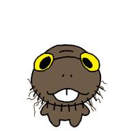 brown_skin buck_teeth closed_mouth deltarune glasses noelle_holiday root soyjak stubble teeth tinted_glasses variant:uglyfuckingthing video_game // 1000x1000 // 19.3KB