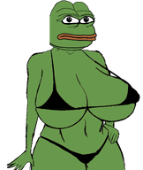 amphibian big_breasts bikini breasts frog green high_effort nas:pepe pepe_the_frog series:bikinijaks subnas:fempepe transparent_background // 1651x1953 // 382.6KB