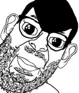 closed_mouth ear glasses hair large_ear oh_my_god_she_is_so_attractive series:fusionjaks soyjak stubble subvariant:its_out_get_brandon template transparent_background variant:brandon variant:its_out_get_in_here // 500x590 // 82.5KB