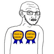 arm award badge ear glasses looking_at_you open_mouth page_forty_award scared stubble subvariant:soyak_(concerned) text variant:soyak zero_replies_award // 600x600 // 59.6KB