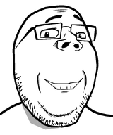 aliased beard biz_(4chan) glasses hd only_one_shall_previal redraw smile stubble subvariant:nugapejak subvariant:wholesome_soyjak variant:gapejak variant:nujak wholesome // 748x895 // 19.6KB