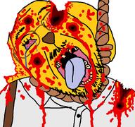 blood clothes dead dog glasses gore gunshot gunshot_wound hanging janny open_mouth rope soyjak stubble suicide suspenders variant:bernd yellow_skin // 631x591 // 181.9KB