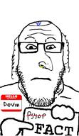 closed_mouth clothes devin fact hat jewish_nose judaism kippah meta:tagme pointing subvariant:neutralplier variant:markiplier_soyjak // 592x1020 // 102.4KB