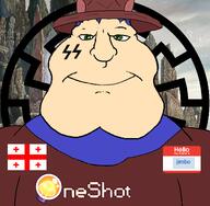 artist:toniylijani cat_ear closed_mouth clothes flag:georgia_(country) green_eyes hat hello_my_name_is_(sticker) hyperborea jimbo jimbo_(namefag) nazism niko_(oneshot) oneshot oneshot_gods_won oneshot_is_gooder_than_chimperator purple_hair scarf schutzstaffel smile smirk sonnenrad subvariant:mexiaryan subvariant:mexiaryan_front variant:meximutt white_skin // 1218x1193 // 332.3KB