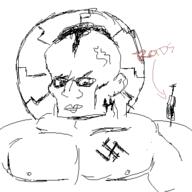 4chan buff large_forehead oekaki redraw sonnenrad steroids subvariant:muscular_chud swastika tattoos variant:chudjak yakub // 400x400 // 5.4KB