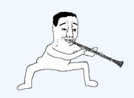animated clarinet dance full_body holding_object musical_instrument smile smug transparent_background variant:chudjak // 747x549 // 32.5KB
