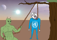 ack alien aliens antenna bald black_eyes blue_tongue crying death desert earth execution extraterrestrial flag:united_nations glasses green_skin hanged hanging happy human humanity invasion jupiter jupiter_(planet) leaves mars martian muscles muscular_male noose open_mouth planet red_eyes rope sky smile subvariant:muscular_chud sun teeth tongue tree united_nations variant:bernd variant:chudjak white_pupils white_skin // 2100x1500 // 580.8KB