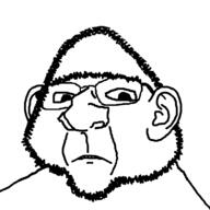 ear frown glasses hair sad soyjak stubble template unibrow variant:ishish_soyak_ears // 750x750 // 28.5KB