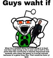 antenna body_pillow censored clothes creeper ear esl fortnite full_body glasses holding_object john_wick joke keanu_reeves meme minecraft no_nose okbuddyretard open_mouth orange_sclera reddit redditard soyjak stubble text variant:snoojak video_game wordswordswords // 1080x1167 // 340.9KB