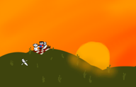 calm chill drawing grass orange subvariant:wholesome_soyjak sunset variant:chudjak variant:gapejak variant:impish_soyak_ears variant:markiplier_soyjak warm // 2309x1485 // 732.3KB