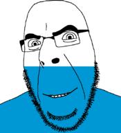 bavaria flag flag:bavaria_(striped) full_head germany glasses hair looking_at_you open_mouth smile soyjak stubble teeth variant:cobson // 775x849 // 20.1KB