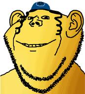 dem clothes dem gold gold_(user) golden hat jews judaism kike kippah president smile stubble variant:impish_soyak_ears // 600x666 // 50.6KB