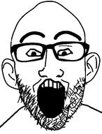 beard ear glasses open_mouth series:fusionjaks soyjak template thick_eyebrows transparent_background variant:markiplier_soyjak variant:nojak // 374x491 // 27.1KB