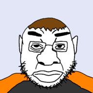 beard brown_hair closed_mouth dan ear glasses soybooru stubble variant:quanjak // 640x640 // 10.3KB